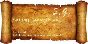 Sallay Genovéva névjegykártya